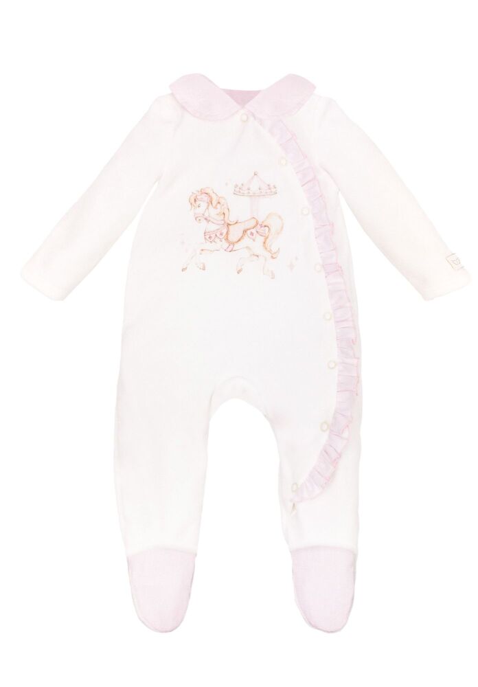 Girls Jamiks Pink Carousel Babygrow