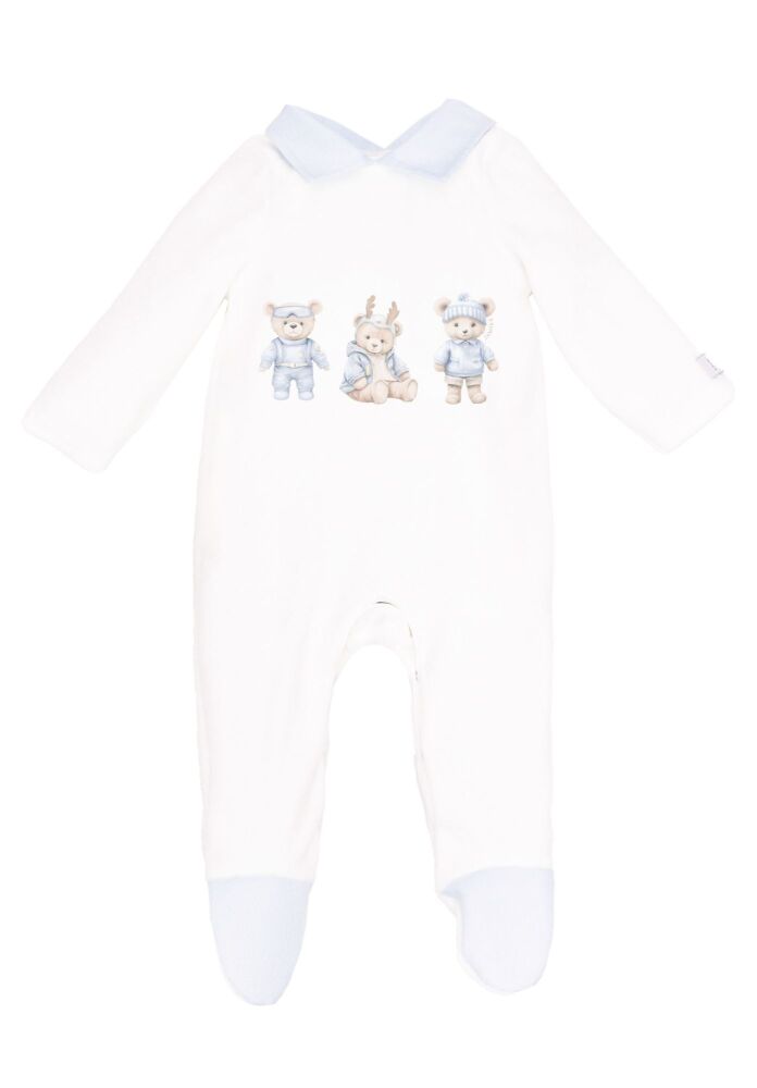 Boys Jamiks Blue Bears Babygrow