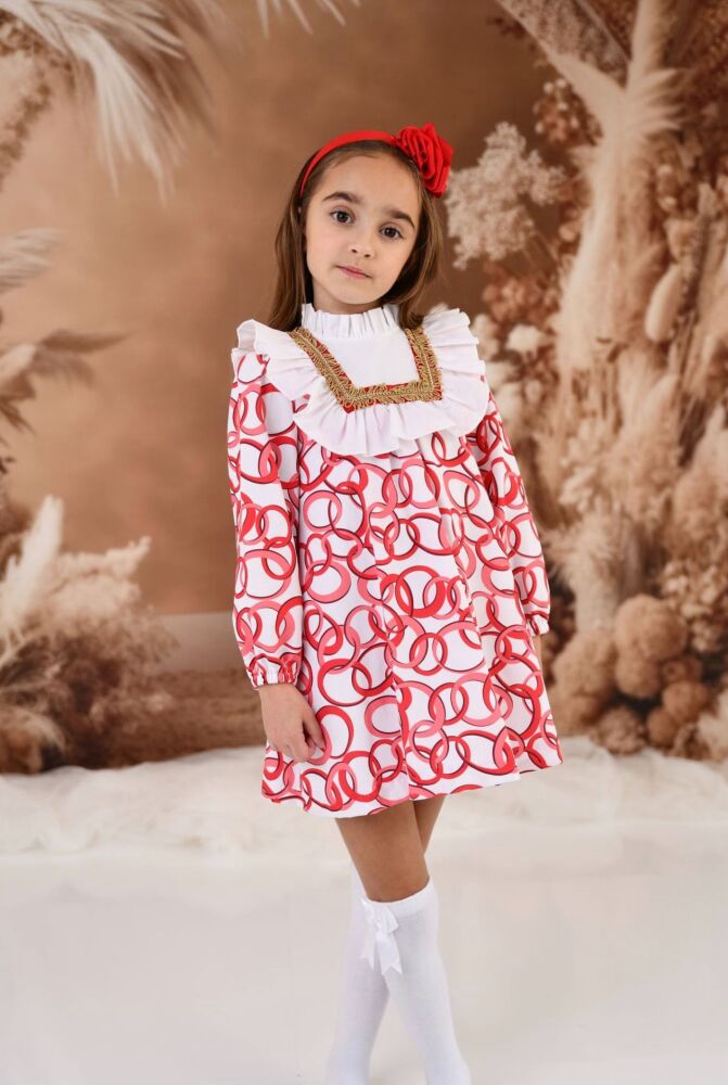 Girls Rochy Red Rings Dress 24134