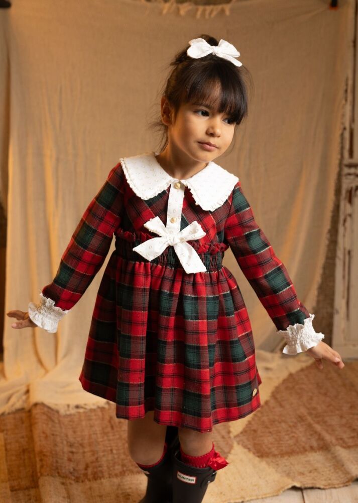 Girls Basmarti Red Tartan Dress 24631