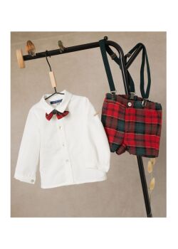 Boys Basmarti Red Tartan Set 24622