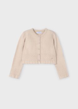 Girls Mayoral Cardigan 4361 Sand 31