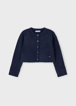 Girls Mayoral Cardigan 4361 Navy 37