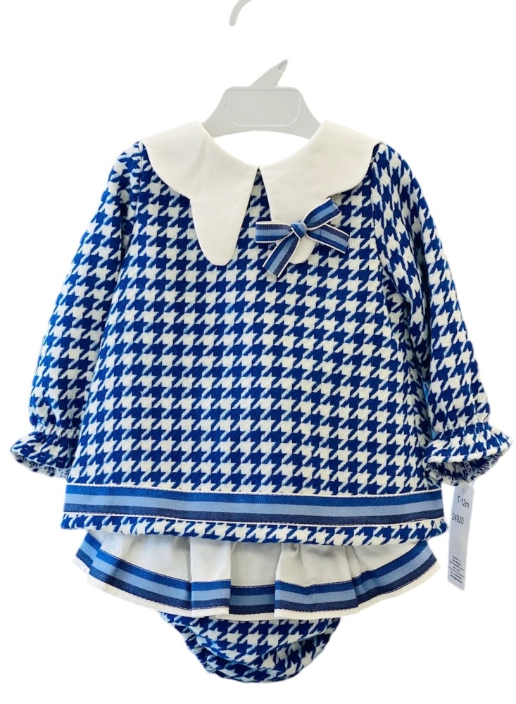 Girls Basmarti Royal Blue and White 2 Piece Set 24920