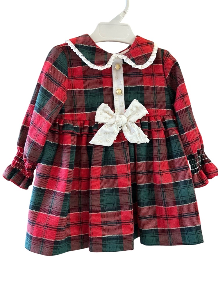 Girls Basmarti Red Tartan Dress 24625