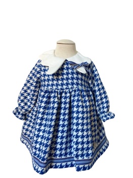 Girls Basmarti Royal Blue and White Dress 24921