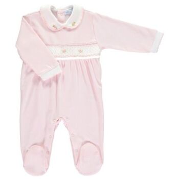 Mini la Mode Smocked Babygrow - Frilly SLBC101A Pink