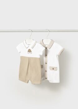 PRE ORDER SS25 Boys Mayoral Romper 1705 - 2 Piece Set