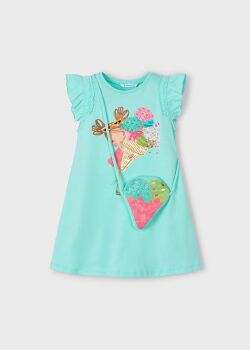 Girls Mayoral Dress 3940 Aqua 10