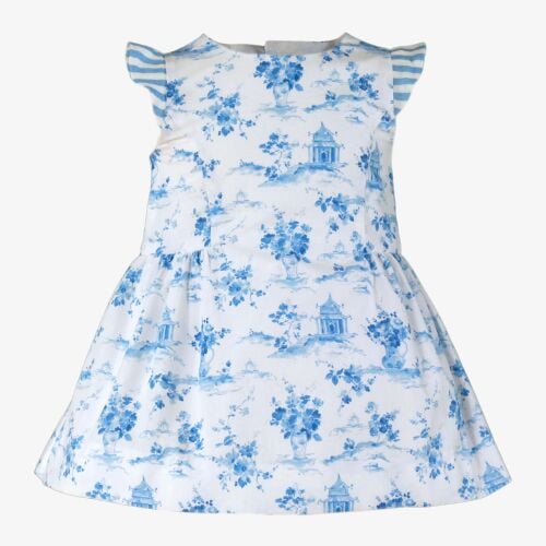 PRE ORDER SS25 Girls Miranda Blue and White Dress 512