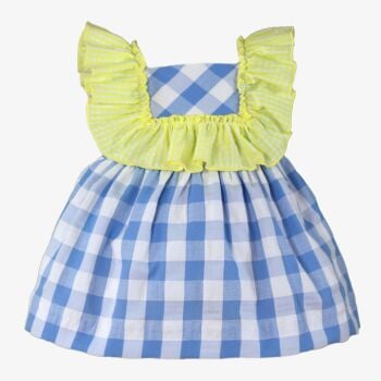 PRE ORDER SS25 Girls Miranda Blue Gingham Dress 522