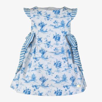 PRE ORDER SS25 Girls Miranda Blue and White Dress 612