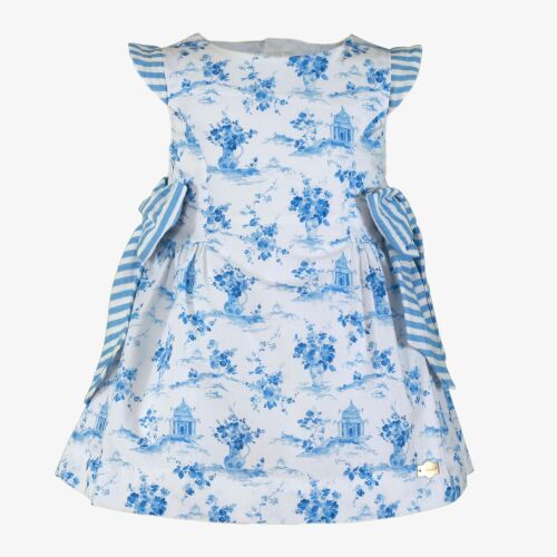 PRE ORDER SS25 Girls Miranda Blue and White Dress 612