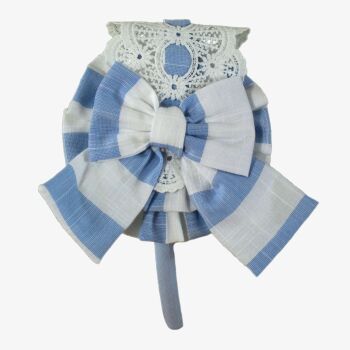 SS25 Girls Miranda Blue and White Headpiece 232DP