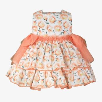 PRE ORDER SS25 Girls Miranda Peach Floral Dress 129