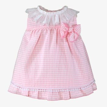 PRE ORDER SS25 Girls Miranda Pink and White Dress 22