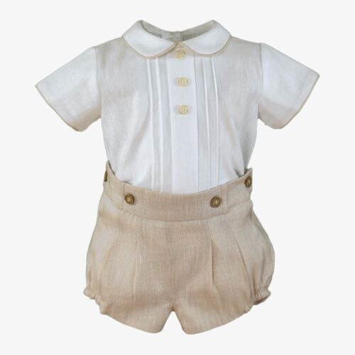 PRE ORDER SS25 Boys Miranda Beige Set 37