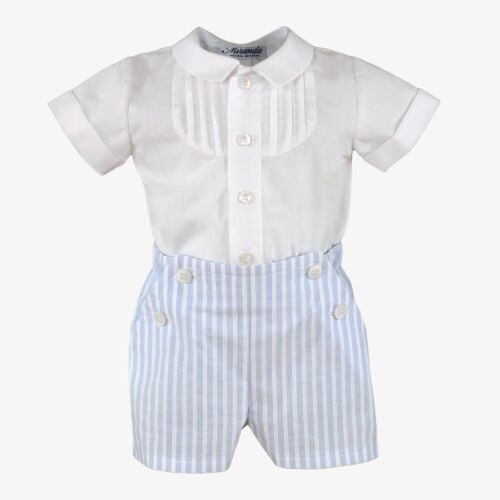 PRE ORDER SS25 Boys Miranda Blue and White Set 45