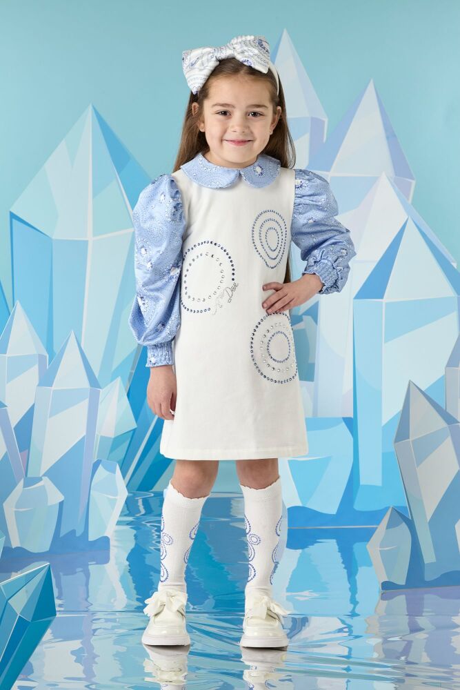 Girls ADee Prya Dress W241703 Iced Blue