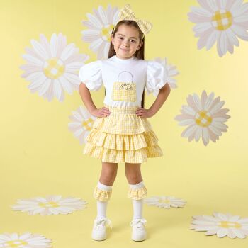 SS25 Girls ADee Dolores Top and Skirt Set S252515 - White