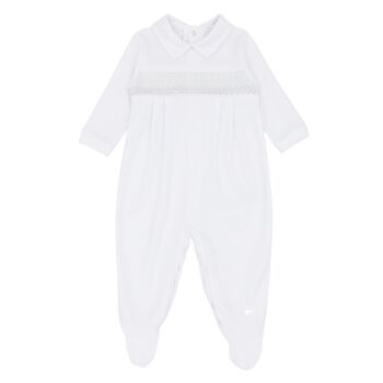 Boys Blues Baby Babygrow BB1791 White