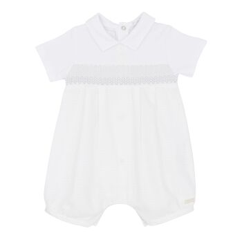 Boys Blues Baby Romper BB1794 White