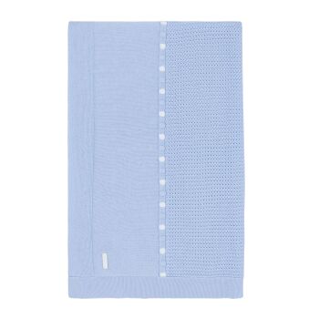 Boys Blues Baby Knitted Shawl BB2054