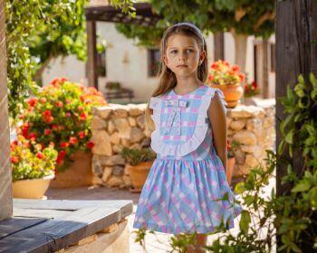 Girls Rochy Pastels Checked Dress 25359