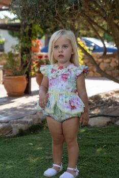 Girls Rochy Neon Lemon and Green Floral 2 Piece Set 25311