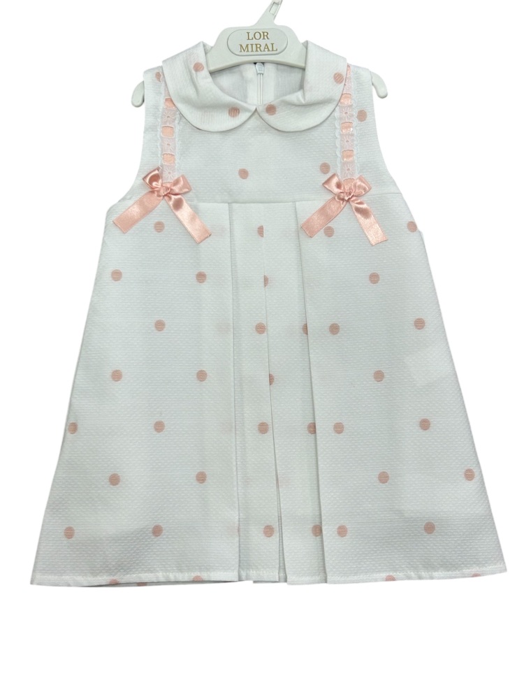 Girls Lor Miral Dress 51419 White and Pink