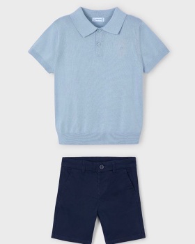 Boys Mayoral Polo Shirt and Shorts Set 3104 202 (39)
