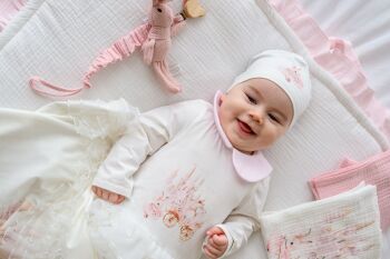 Girls Jamiks Teona Babygrow, Hat and Blanket Set