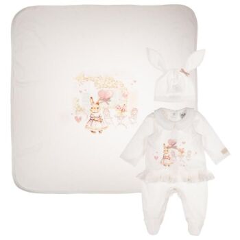 Girls Jamiks Naja Babygrow, Hat and Blanket Set
