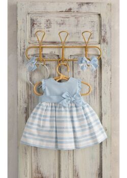 Girls Basmarti Blue and White Dress 25101