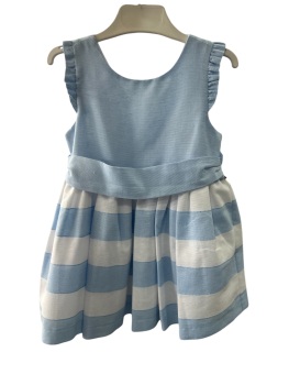 Girls Basmarti Blue and White Dress 25110