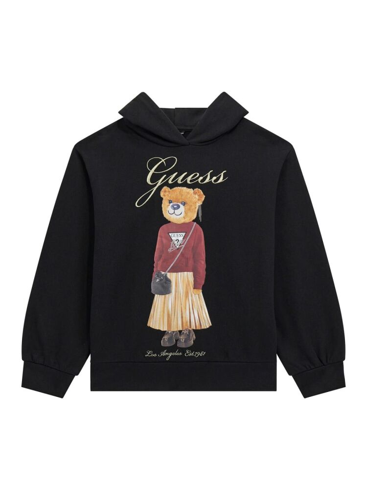 PRE ORDER Girls Guess Oversize Long Sleeve Active Top with Hood J5BQ26