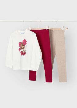 ***PRE ORDER Girls Mayoral Top and Leggings Set 4724 Cherry 48