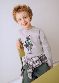 ***PRE ORDER Boys Mayoral Long Sleeve Top 4083 Smoke 10