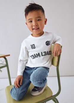 ***PRE ORDER Boys Mayoral Long Sleeve Top 4075 Cream 74