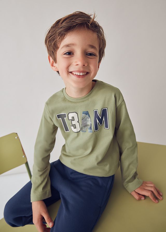 ***PRE ORDER Boys Mayoral Long Sleeve Top 4077 Pistachio 82