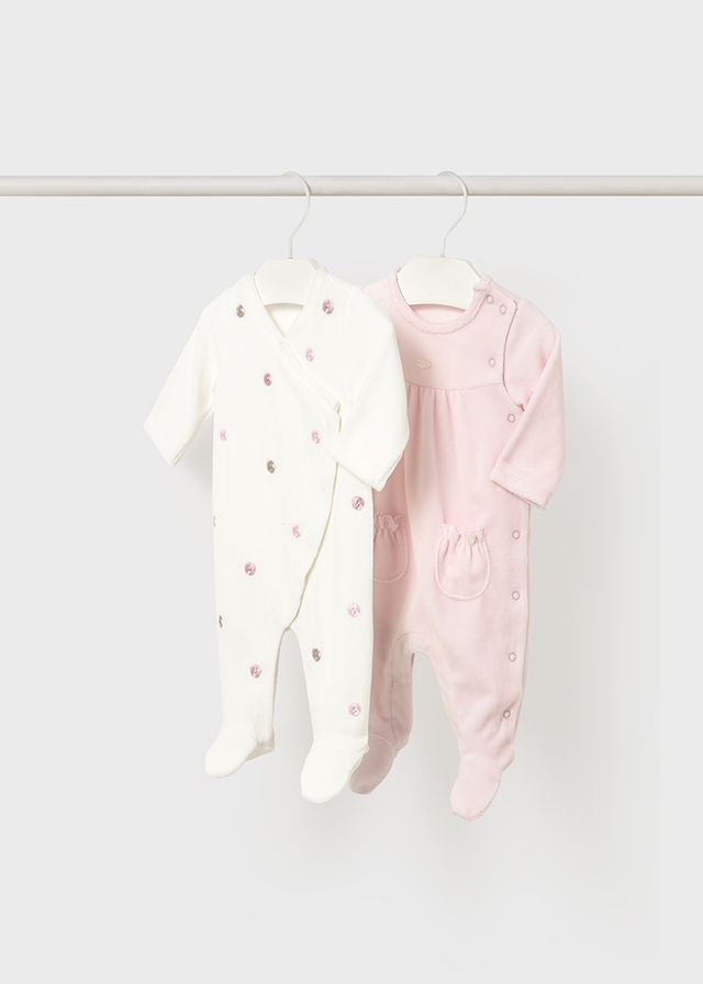 ***PRE ORDER Girls Mayoral Babygrow 2706 Baby Rose 11 - 2 Pack