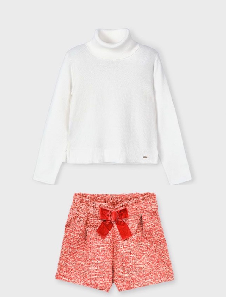 ***PRE ORDER Girls Mayoral Top and Shorts Set 4224 313 Cherry 37