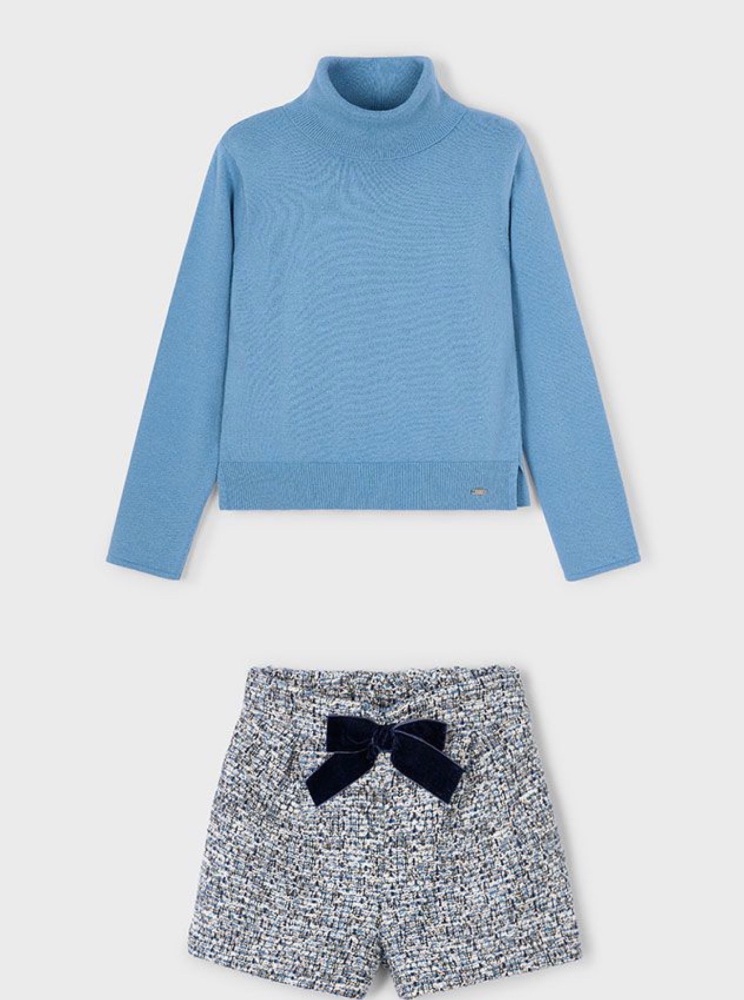 ***PRE ORDER Girls Mayoral Top and Shorts Set 4224 313 Ocean 36