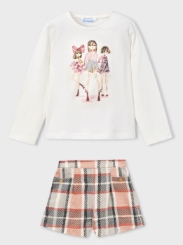 AW25 Girls Mayoral Top and Shorts Set 4225 4011 Macchiato (41,94)