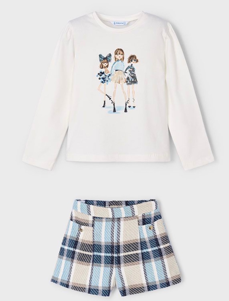 ***PRE ORDER Girls Mayoral Top and Shorts Set 4225 4011 Navy (40,93)