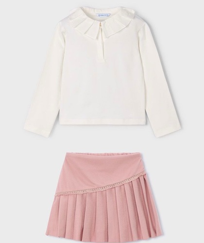 ***PRE ORDER Girls Mayoral Top and Skort Set 4909 131 Pink
