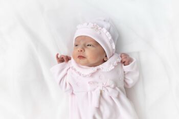 Girls Blues Baby Babygrow and Hat BB2069