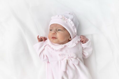 Girls Blues Baby Babygrow and Hat BB2069