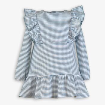 ***Pre Order AW25/26 Girls Miranda Blue and Cream Dress 620
