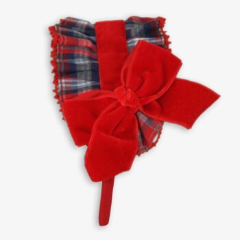 ***Pre Order AW25/26 Girls Miranda Navy and Red Tartan Headpiece 258
